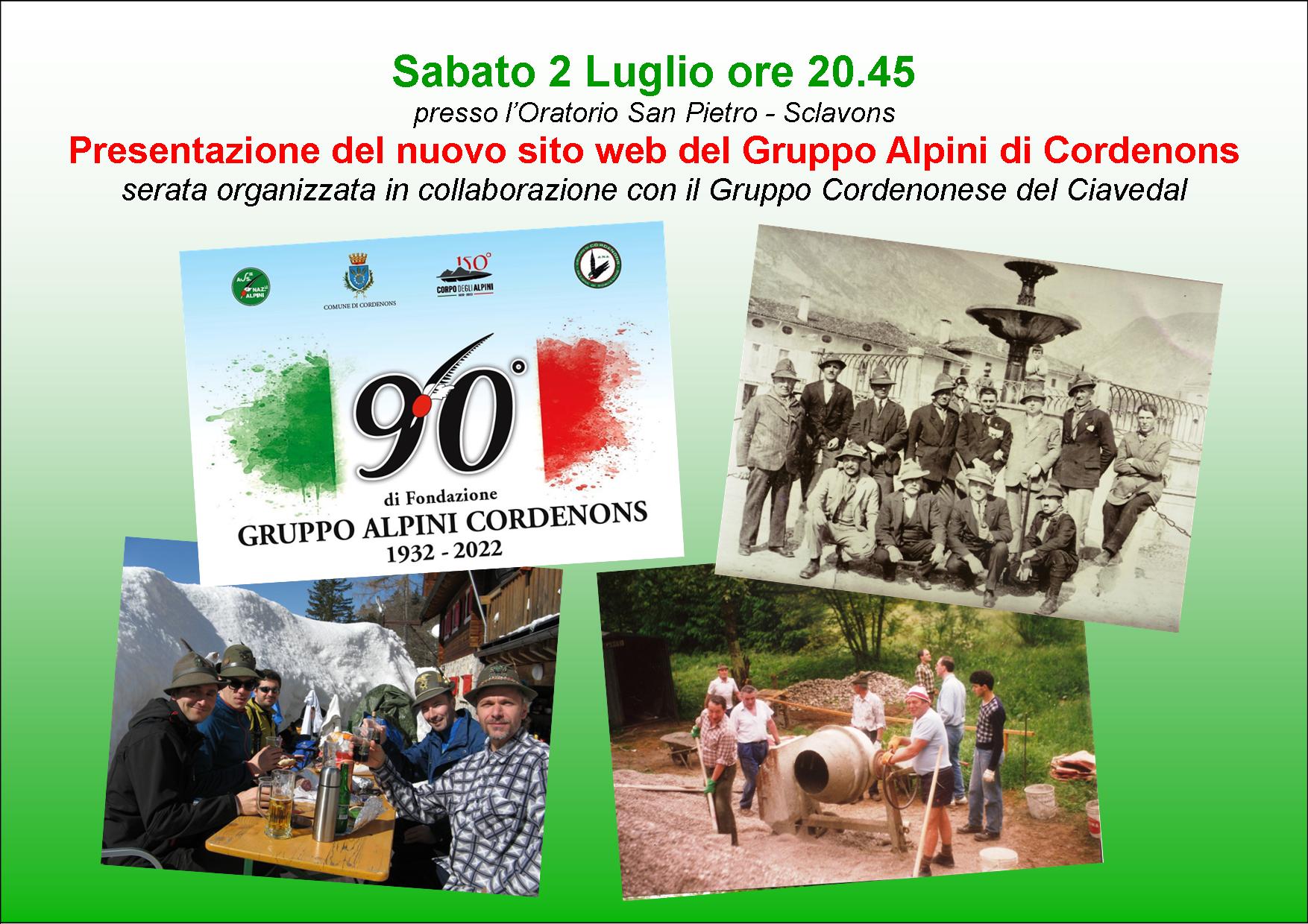 Inaugurazione Sito Web alpinicordenons.it