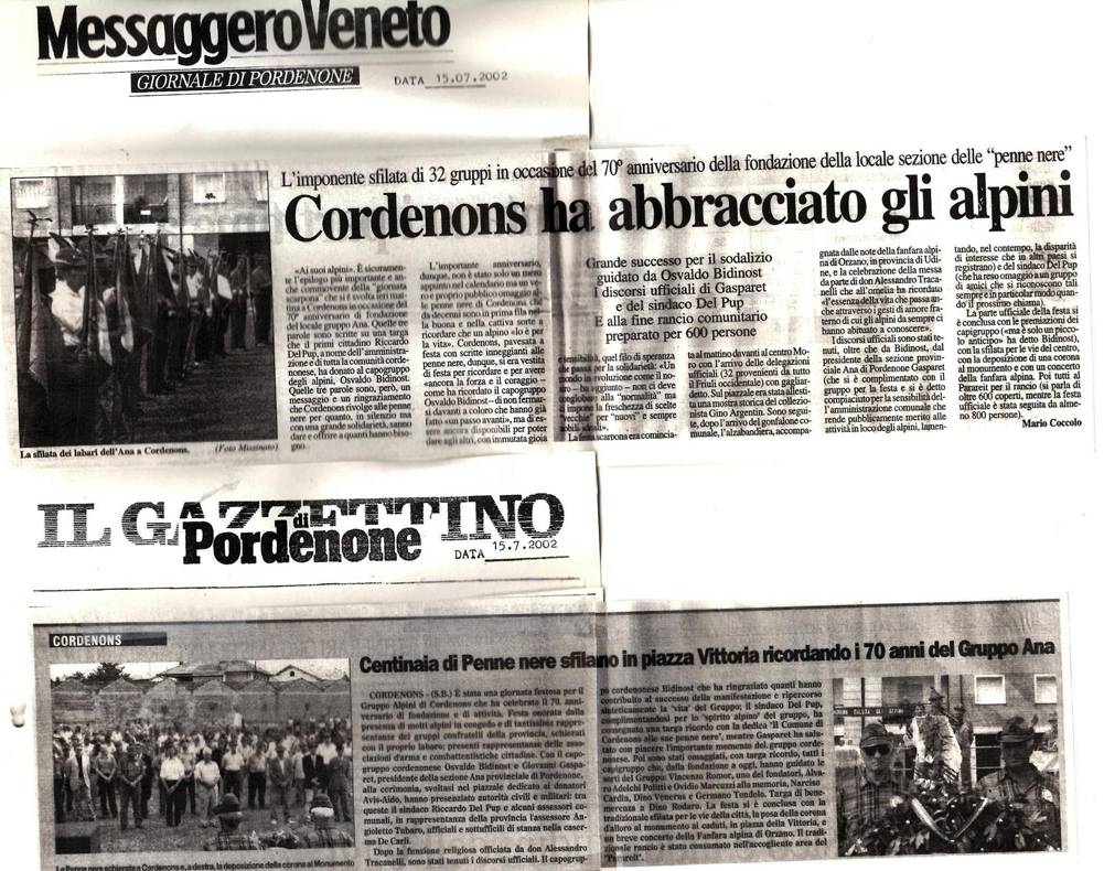 2002 - 70° anniversario