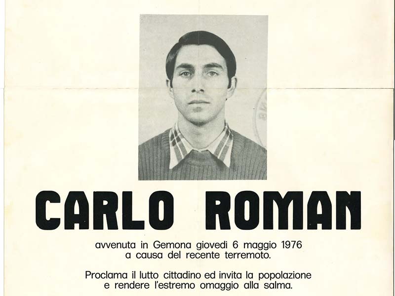 Terremoto 1976 e Carlo Roman