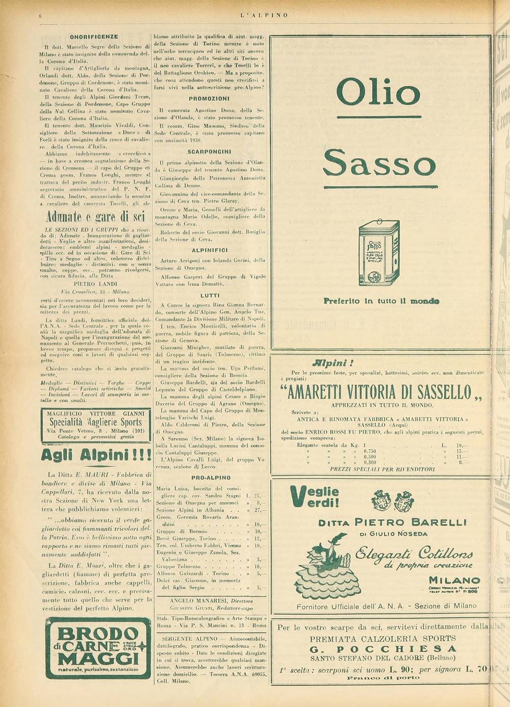 1932 - Inaugurazione Gruppo - Benedizione Gagliardetto