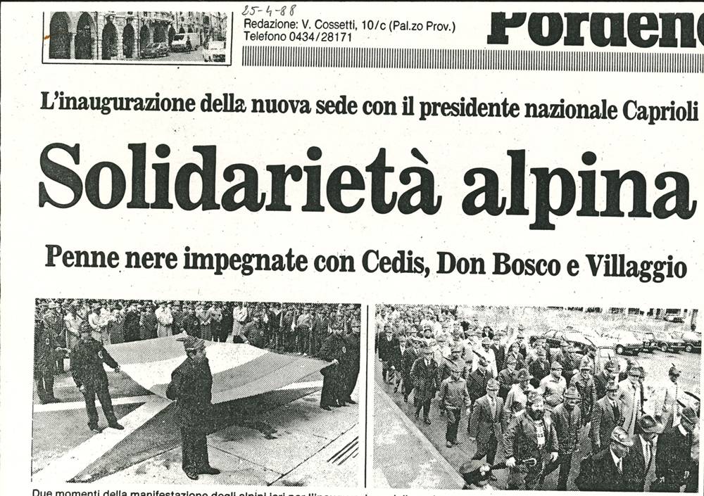 1988 inaugurazione nuova sede sezionale Pordenone