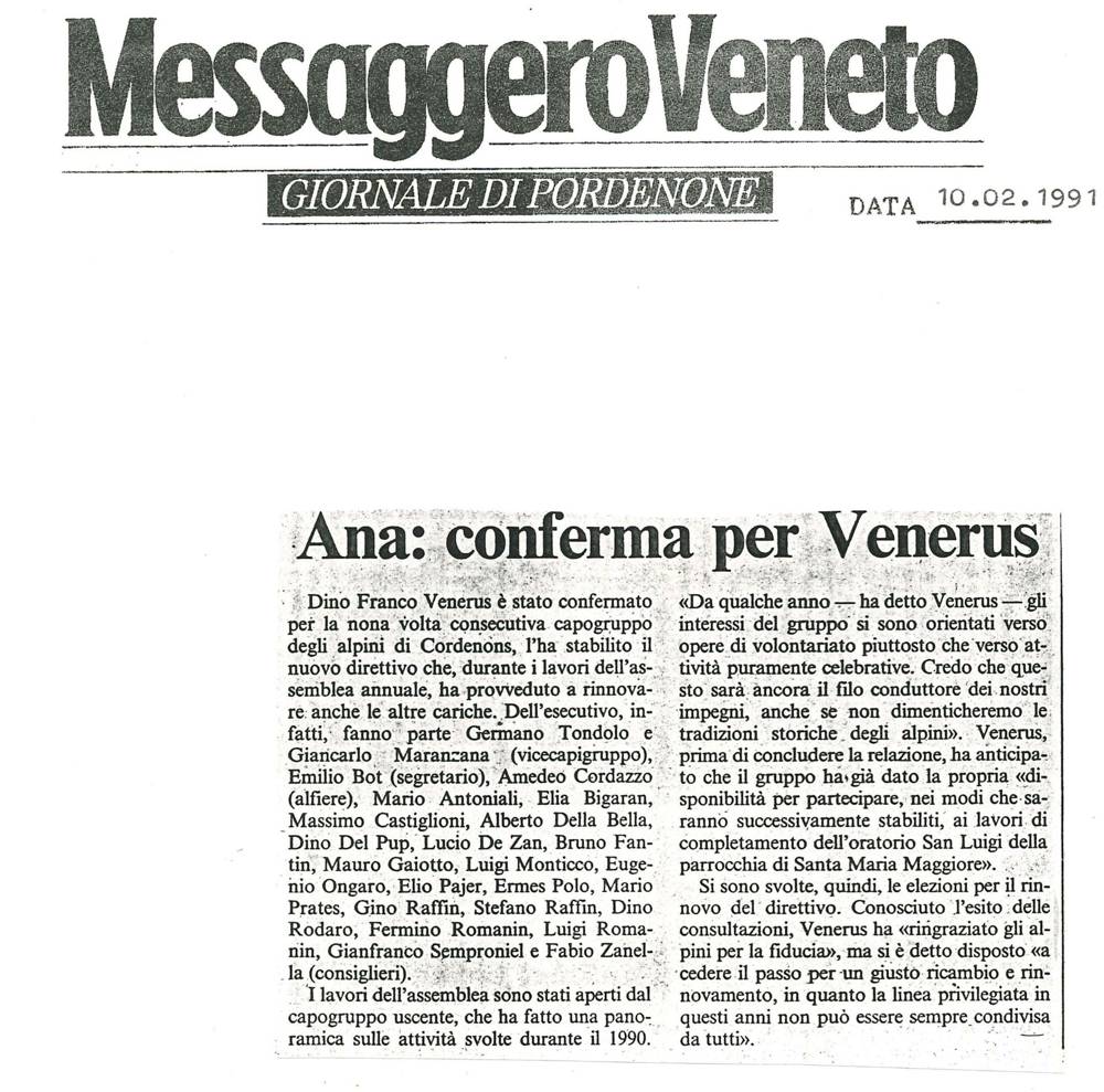 Dino Franco Venerus (dal 1983 al 1991)